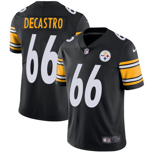 2019 Men Pittsburgh Steelers #66 Decastro black Nike Vapor Untouchable Limited NFL Jersey